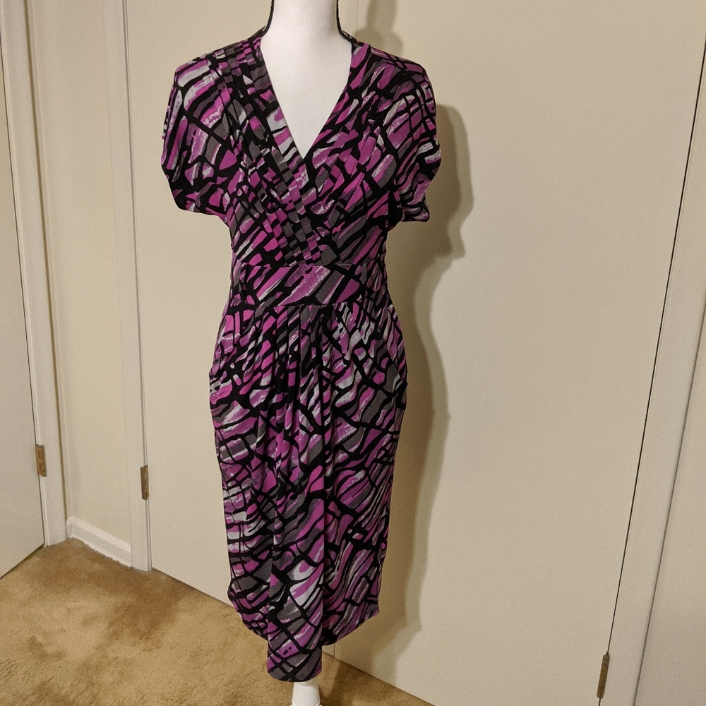 Worthington size Medium purple uptown print dress